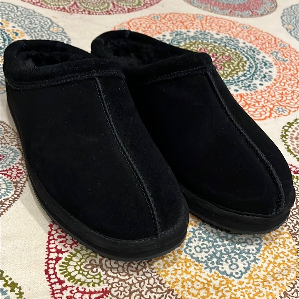 My Slippers by My Pillow Men's Black Leather Slippers size 8